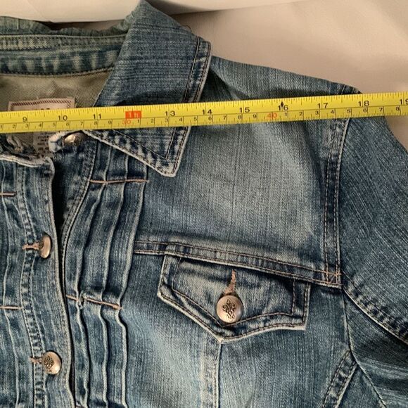 A.M.I. Cotton Blend Denim Jean Jacket Women’s Size L - Picture 3 of 11